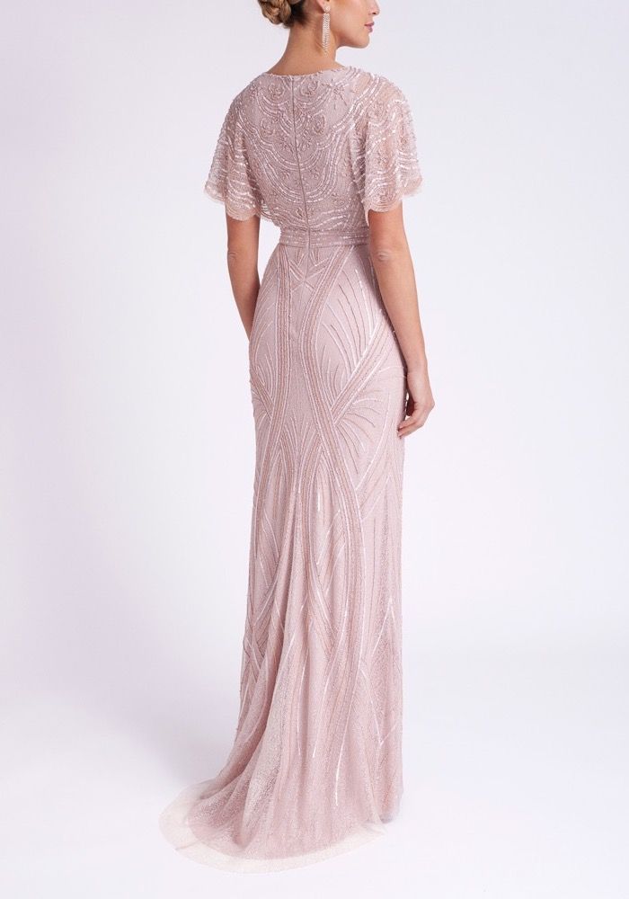 Rosa Clara 7T190 Beaded Short Sleeve Evening Gown HK | DBR Weddings