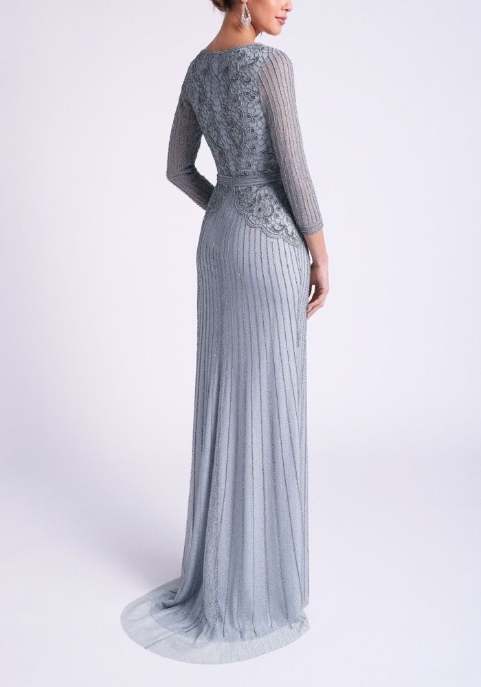 Rosa Clara 7T194 Beaded 3/4 Sleeve Evening Gown HK | DBR Weddings