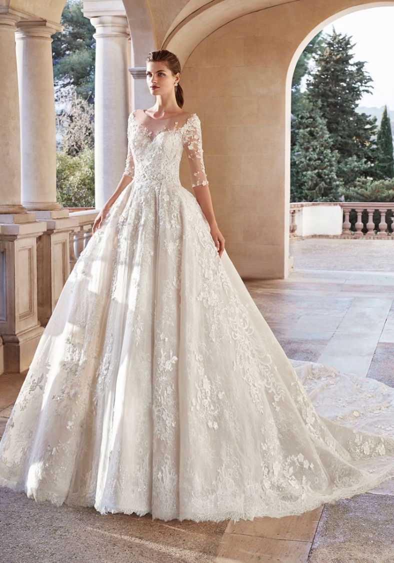 Rosa Clara Diamond  JULIANA Floral Blossom Lace Wedding Dress