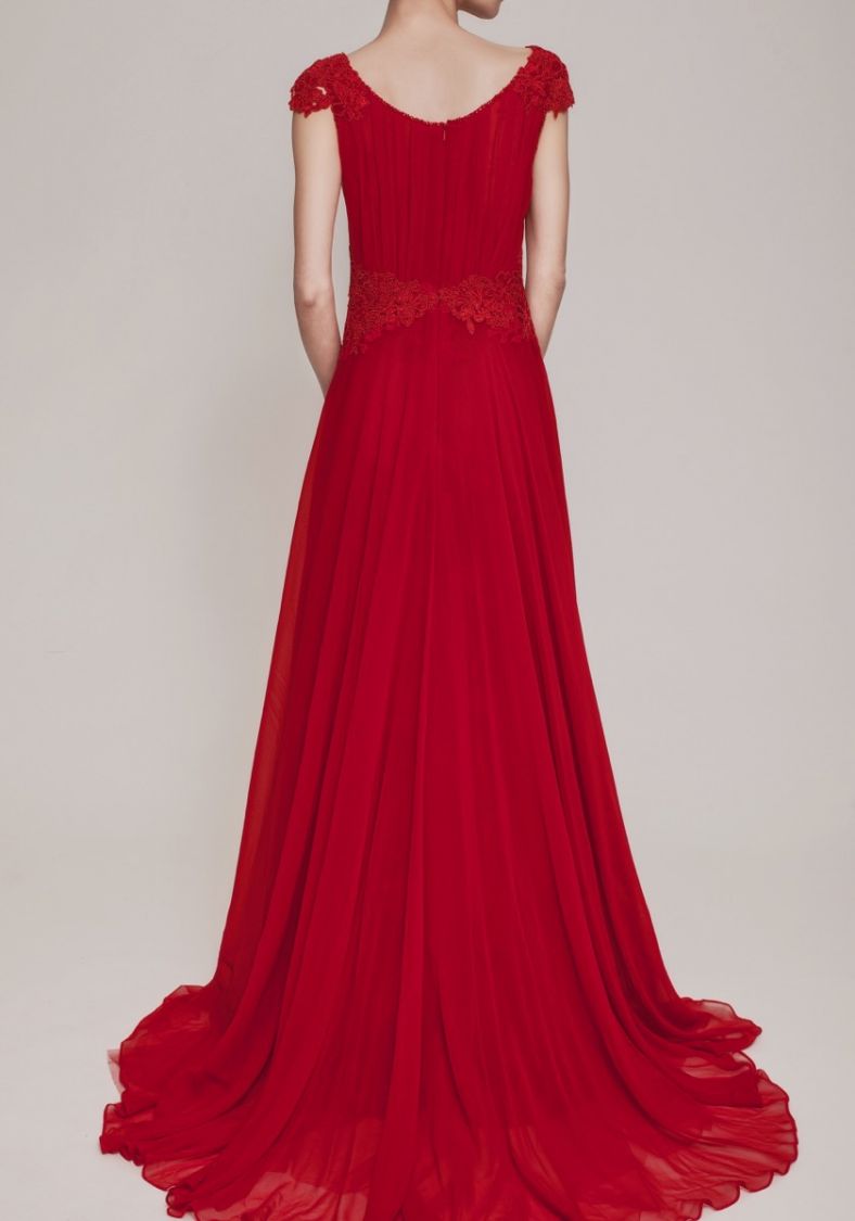 elegant red gown