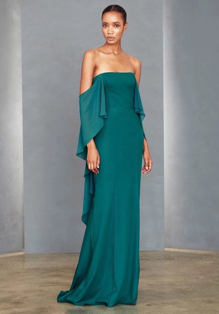 Occasions Ethereal Green Crepe Gown HK DBR Weddings