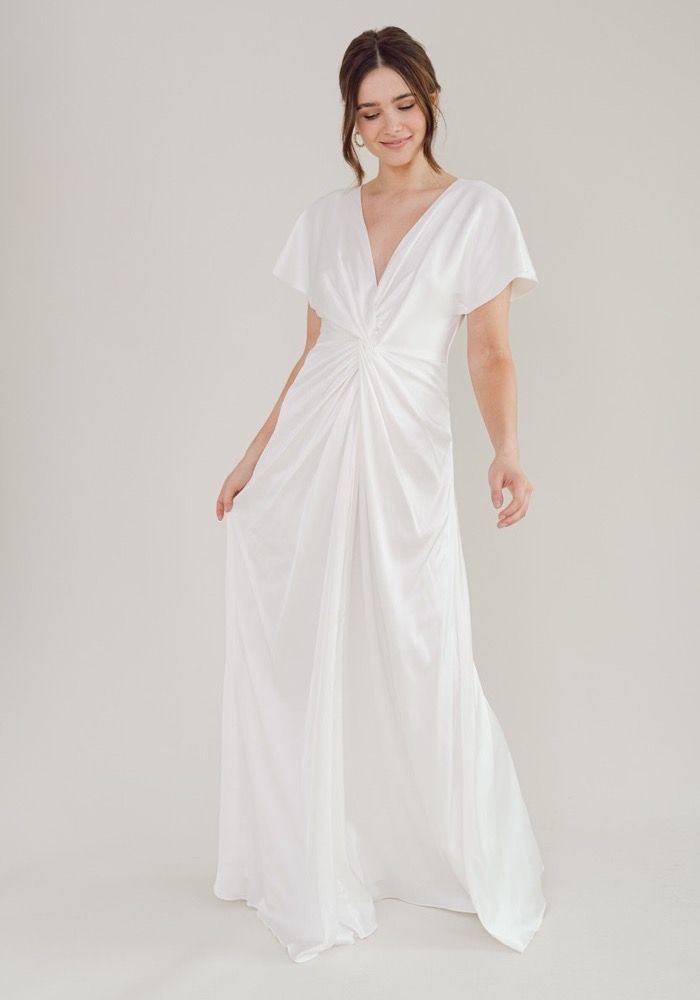TH&TH Camilla Draped Soft Satin Wedding Dress HK| DBR Weddings