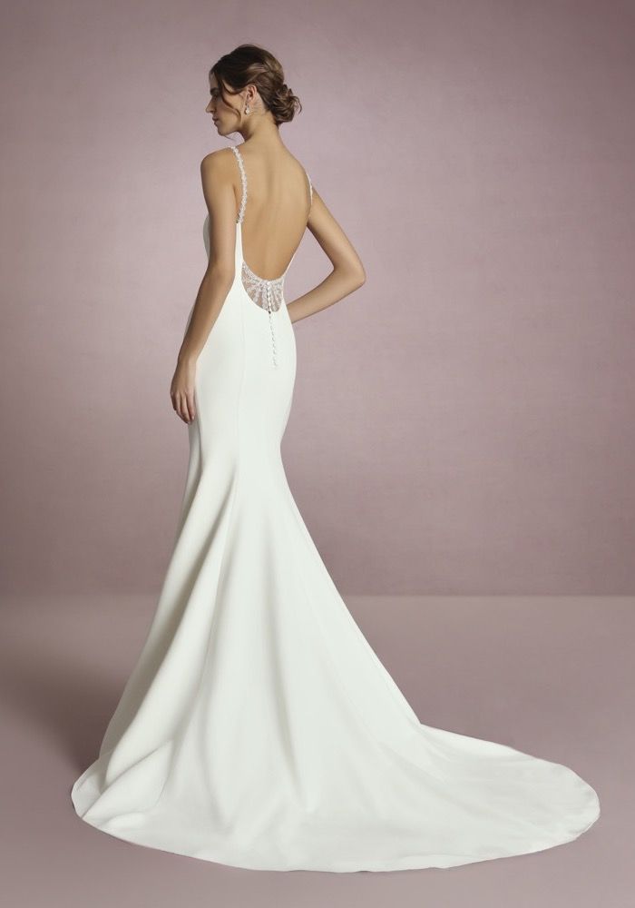 sachin and babi light blue dress The Power of Back Details: Captivating Backless Wedding Dresses