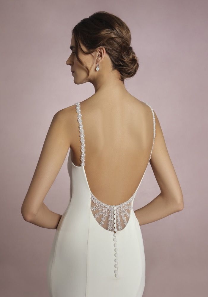 White One SACHIKO Beaded Strappy Wedding Dress HK
