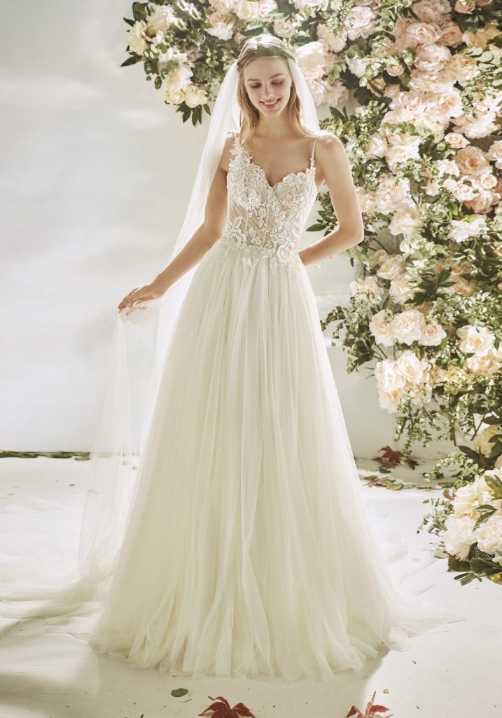 La Sposa | BROMELIAD | Beaded Flowing Romantic Tulle Wedding Dress | HK ...