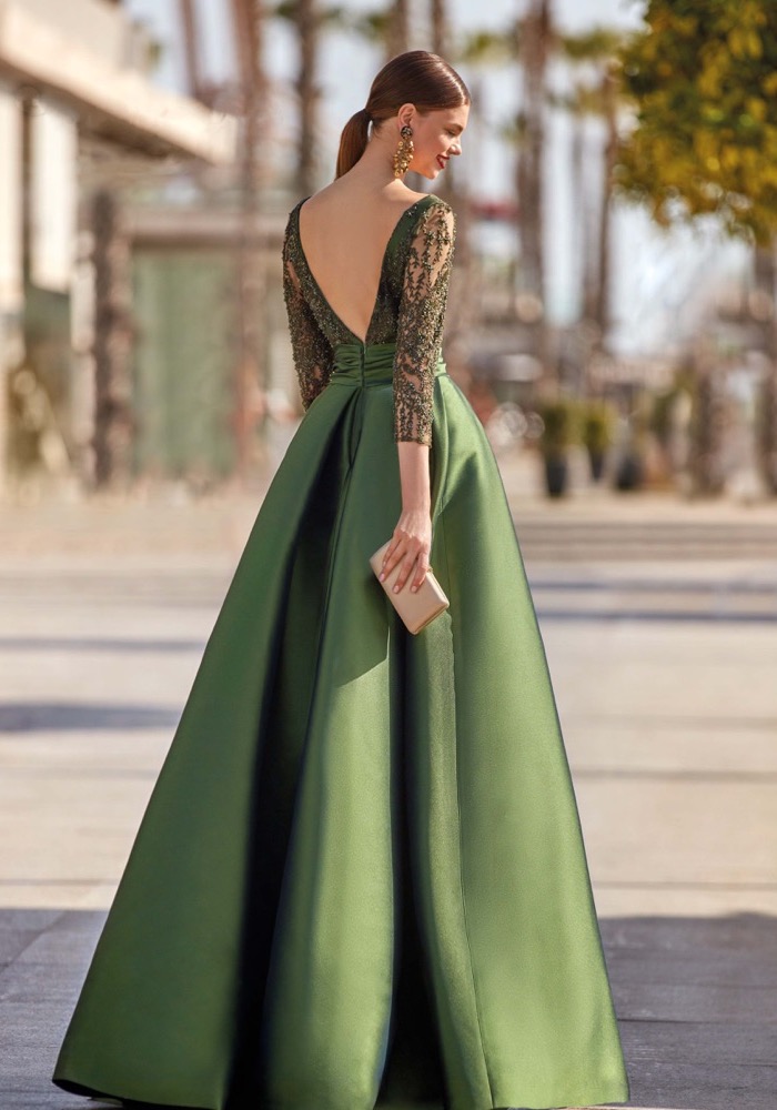 Rent Asos Design Long Sleeve Knot High Split Satin Midi Dress In Olive  Green | Hirestreet UK | Hirestreet