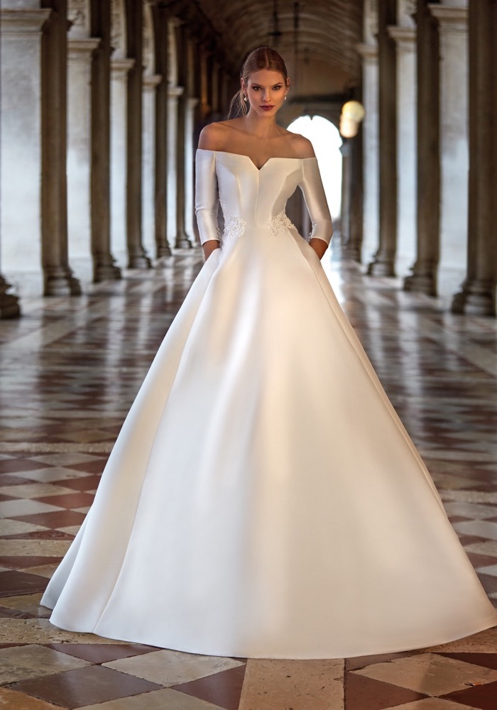 Nicole Milano Bresson Elegant Mikado Wedding Dress HK | DBR Weddings