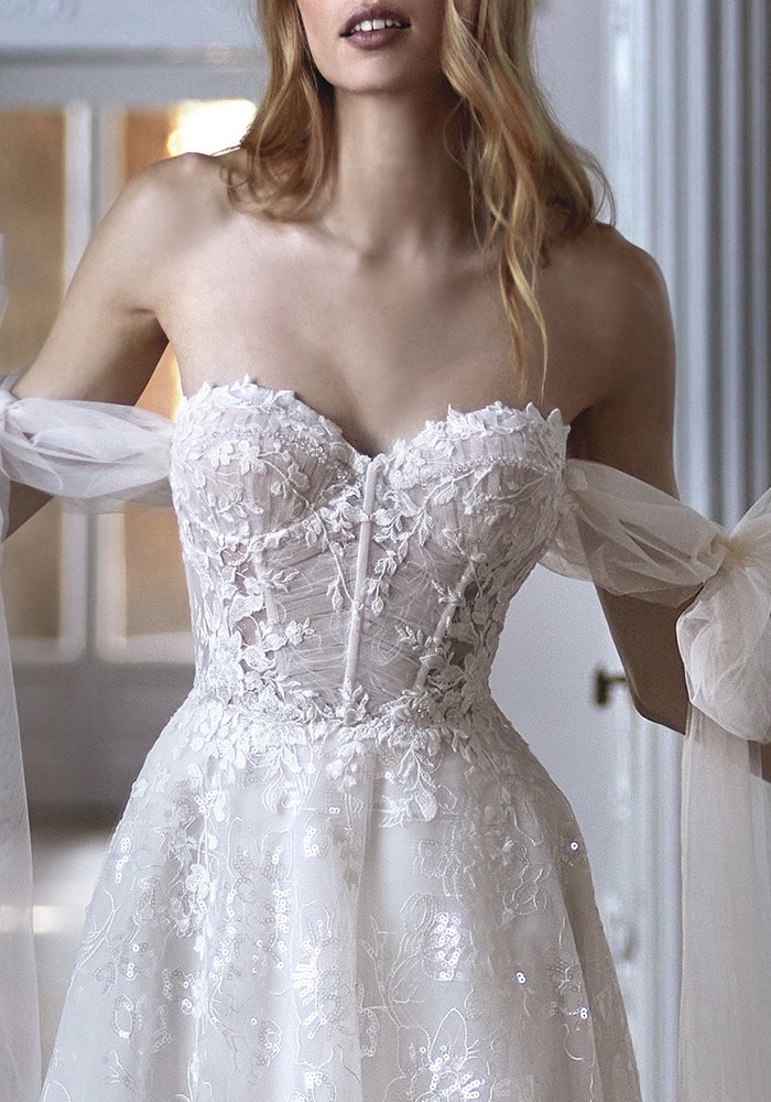 Nicole Milano Chiara Beaded Corset Wedding Dress HK