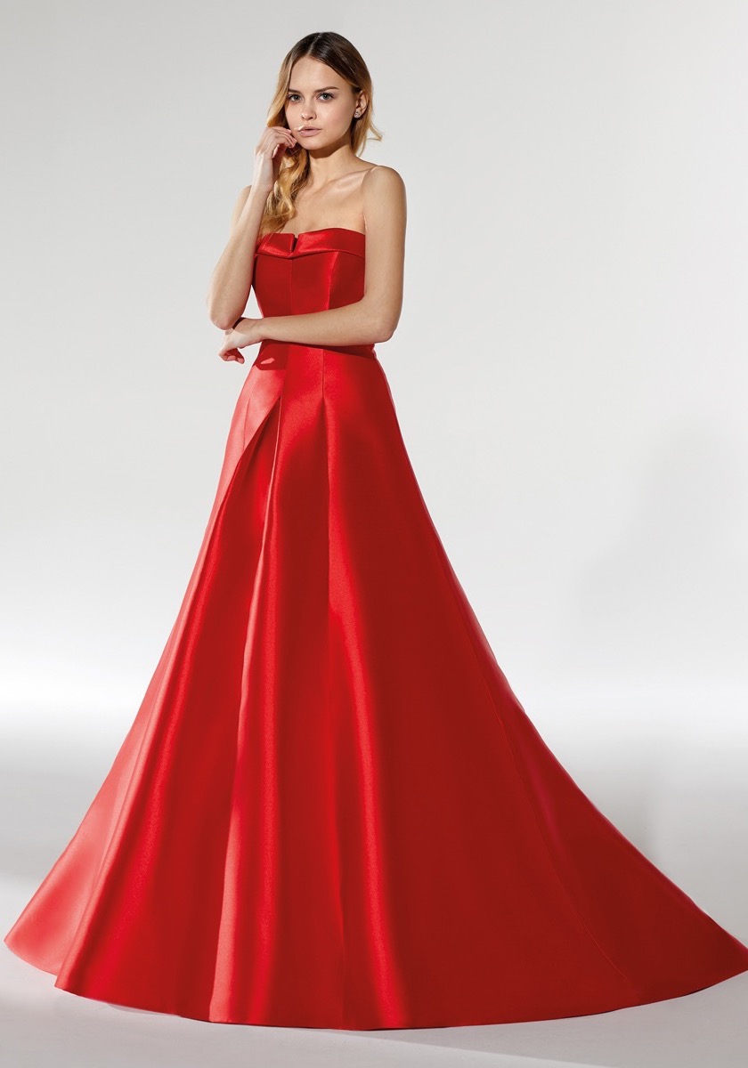 Nicole Spose | CEAB19102 Red Mikado Evening Gown | HK | DBR Weddings