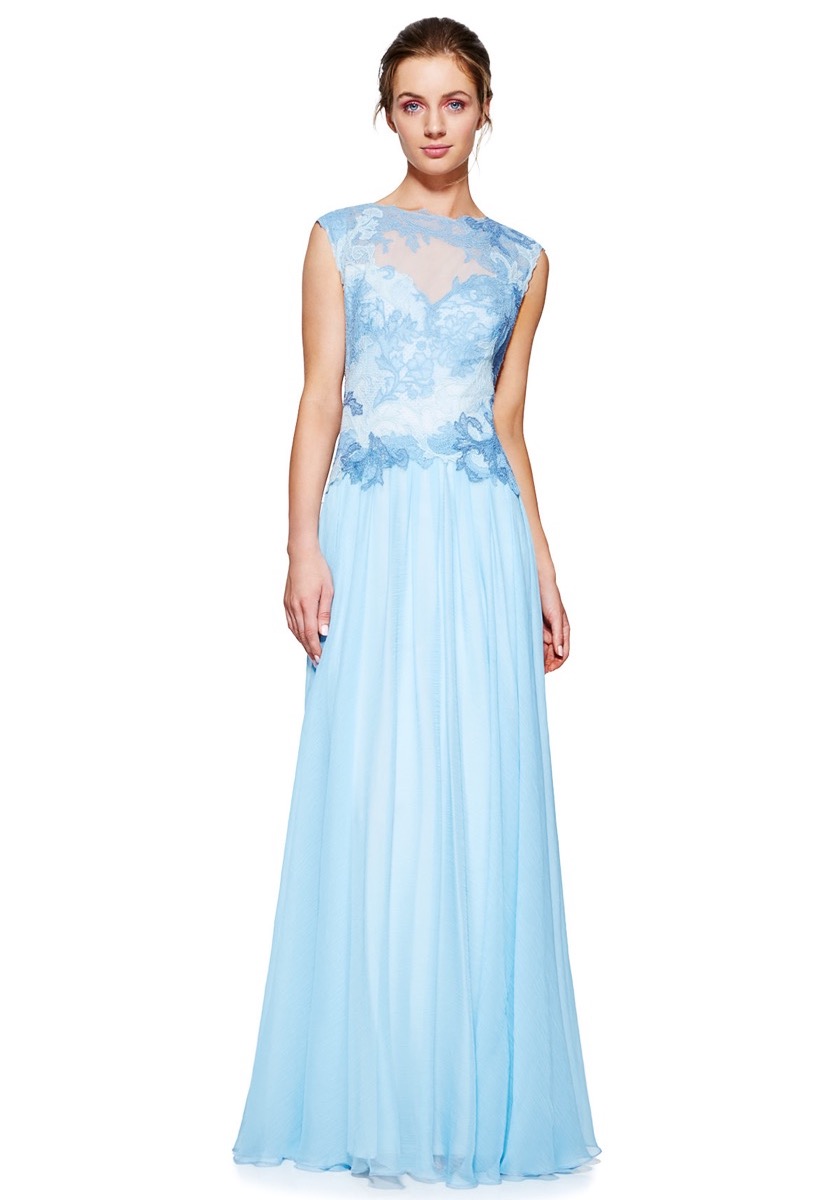 Lace V Back Chiffon Bridesmaid Dresses - CALABRO® - | Online Fashion  Shopping