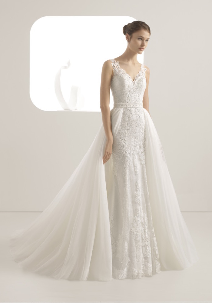 Rosa Clara | AFRODITA Lace Wedding Dress With Overskirt | HK | DBR Weddings